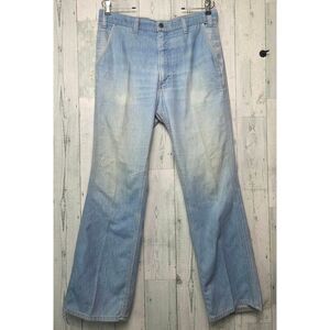 Rare VTG 60s 1960s Light Wash Levi's Orange Tab Straight Leg Sz 34 x 31